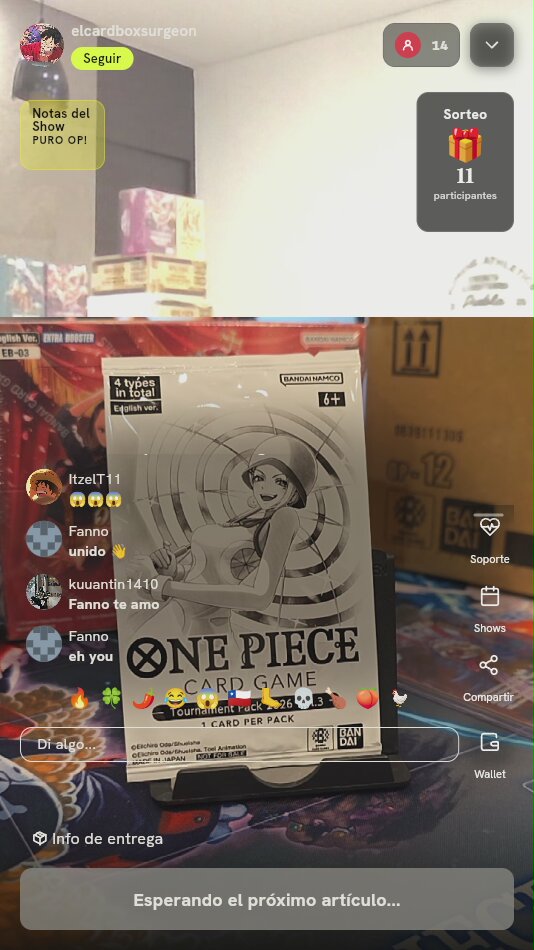 Sobre Tournament Pack One Piece TCG