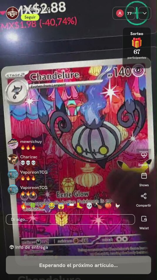Carta Pokémon Chandelure 137/128
