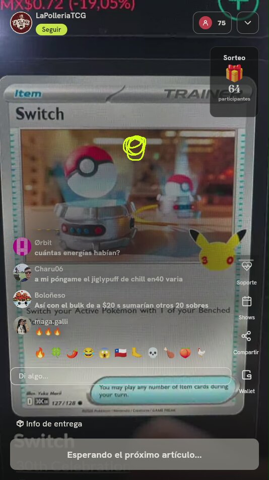 Carta Pokémon Switch 127/128
