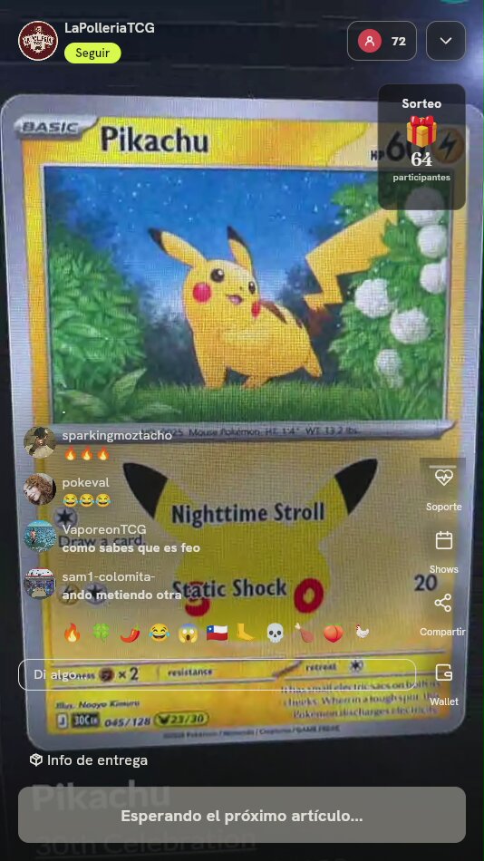 Carta Pokémon Pikachu 044/128