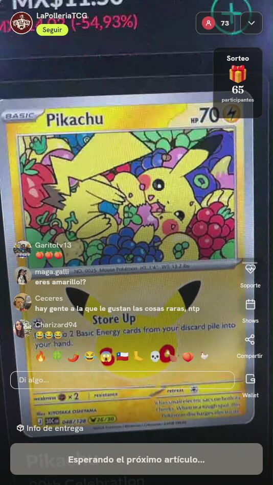 Carta Pokémon Pikachu 30th Celebration