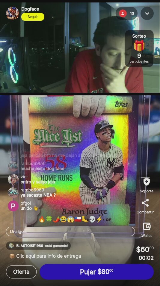Aaron Judge Topps Holiday Nice List