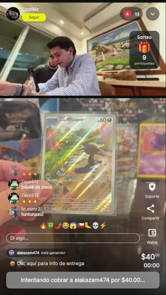 Carta Pokémon Wooper Burger