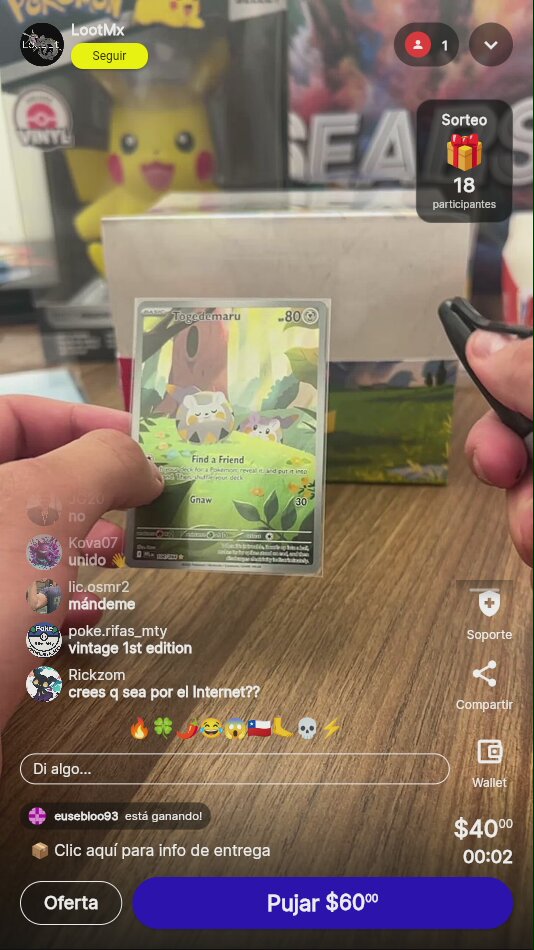 Pokémon Tinda Friend Card
