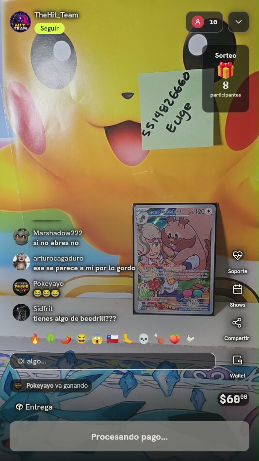 Carta Pokémon Arven's Greedent Illustration Rare