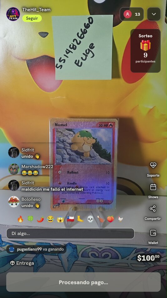 Carta Pokémon Numel EX Dragon
