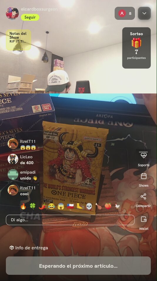 Sobre One Piece Card Game OP-17