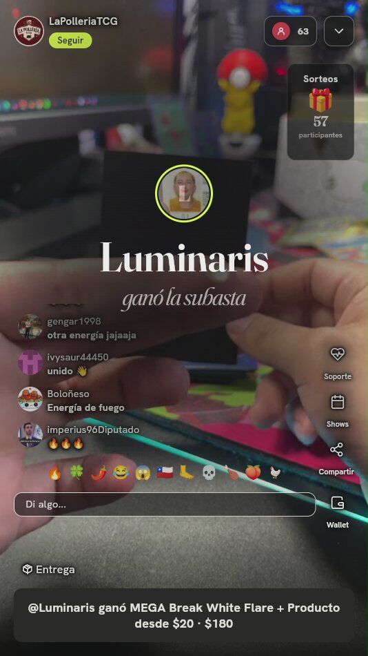 Carta Pokémon en Funda Negra