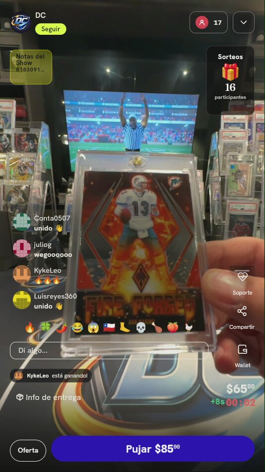 Tarjeta Dan Marino Panini Phoenix Fire Forged