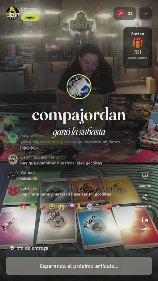 Lote Cartas Energía Pokémon Firmadas