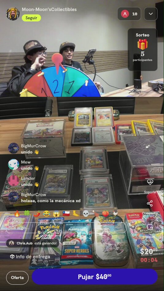Participación en Ruleta Misteriosa TCG
