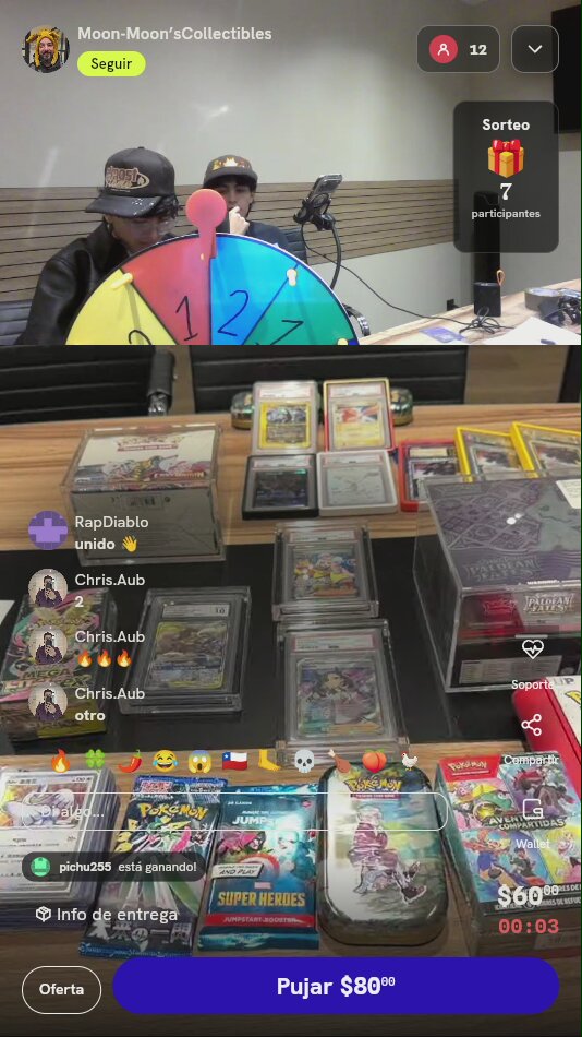 Tiro de ruleta Pokémon TCG