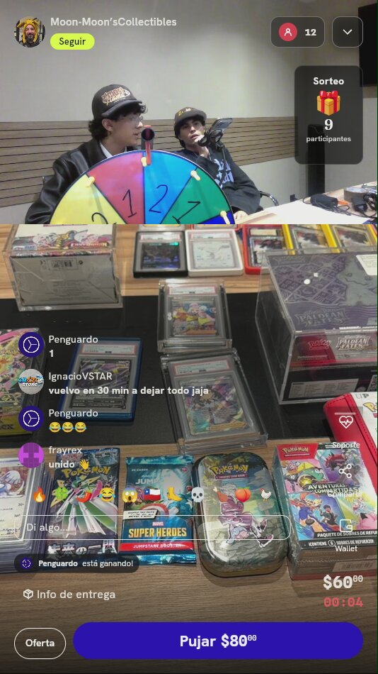 Giro de ruleta de coleccionables Pokémon