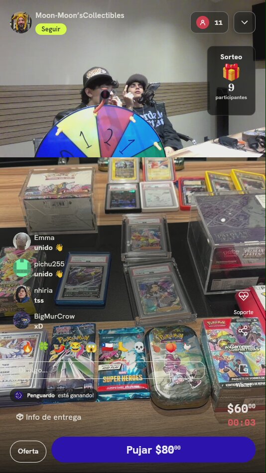 Giro en ruleta de coleccionables Pokémon