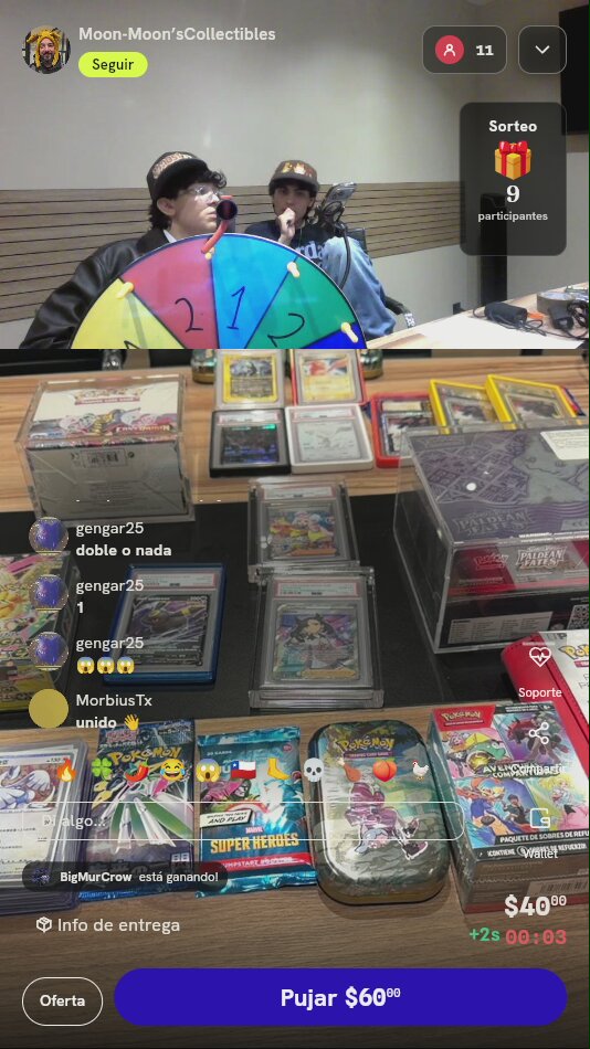Tiro de ruleta de coleccionables TCG