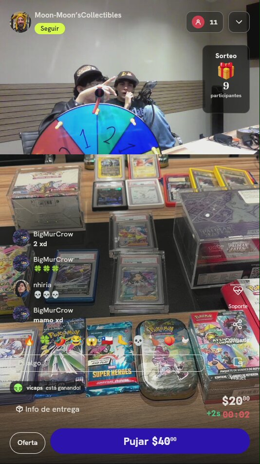 Giro en ruleta de Pokémon TCG