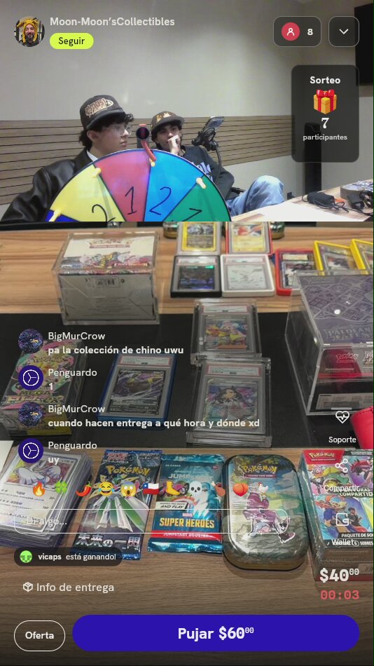Giro de ruleta de coleccionables TCG