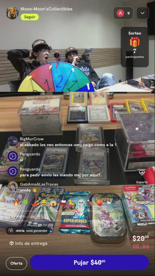 Giro de ruleta de coleccionables TCG