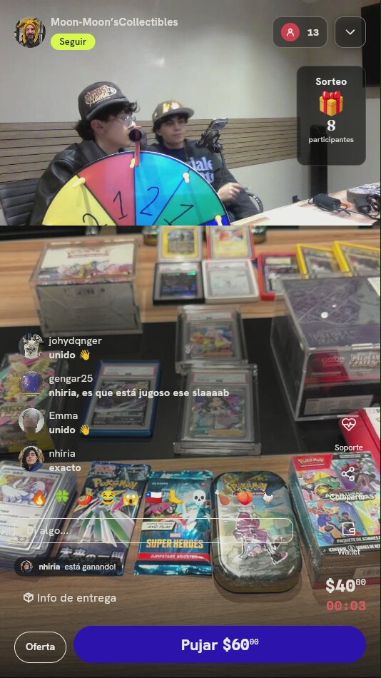 Tiro de ruleta Pokémon TCG