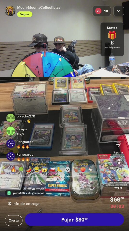 Tiro en Ruleta de Coleccionables TCG