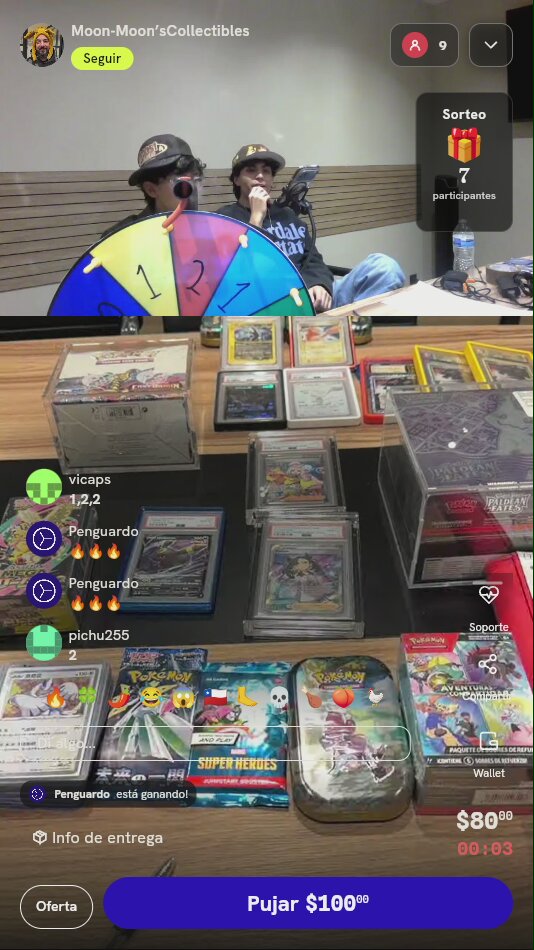 Tiros en ruleta de Pokémon TCG