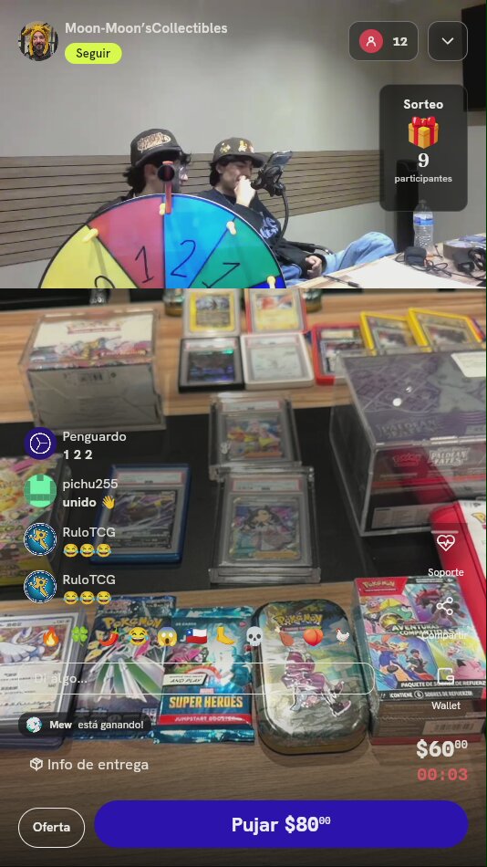Tiro de ruleta Pokémon TCG