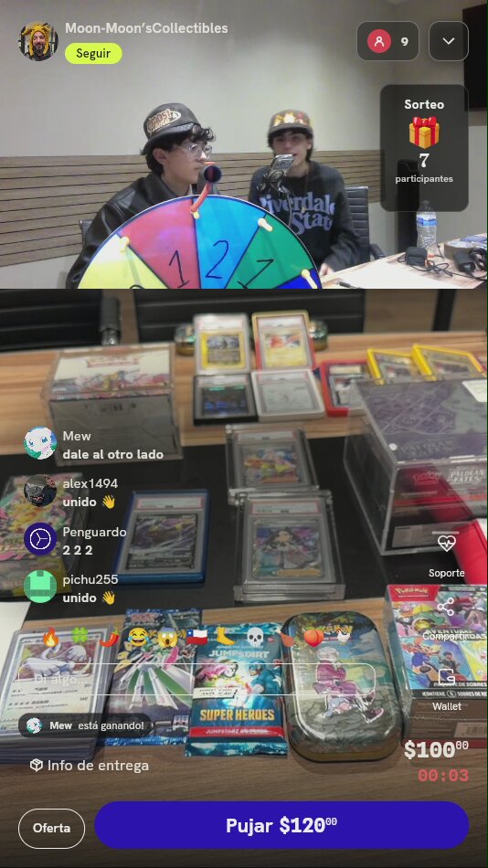 Giro de ruleta de coleccionables TCG