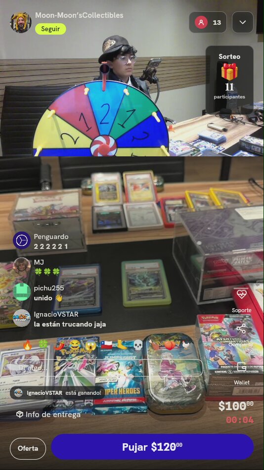 Giro de ruleta por coleccionables Pokémon