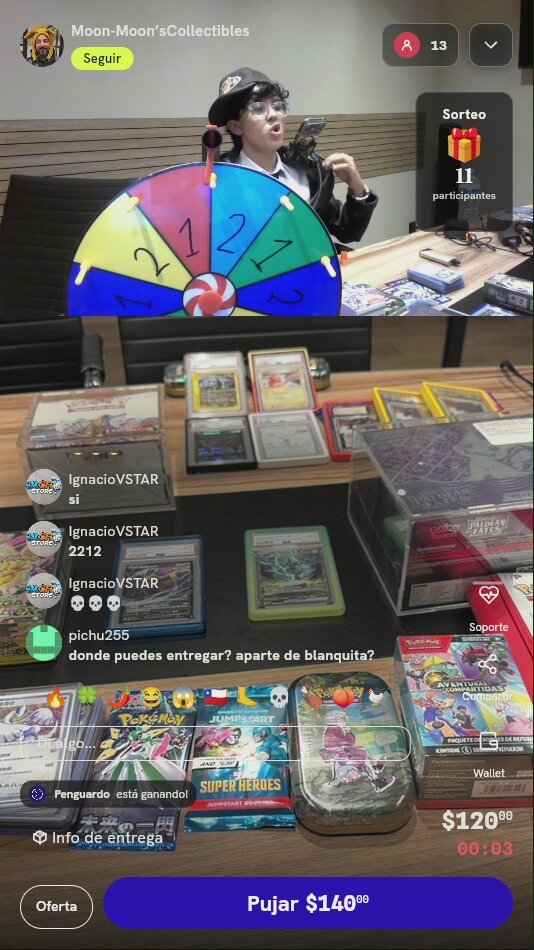 Giro de ruleta Pokémon y TCG