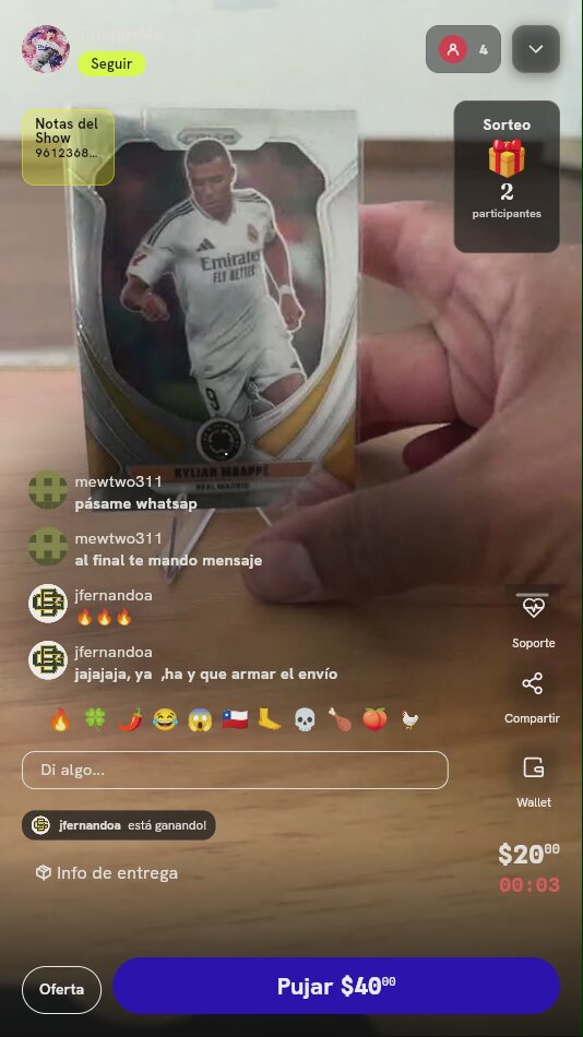 Tarjeta Panini Prizm Kylian Mbappé