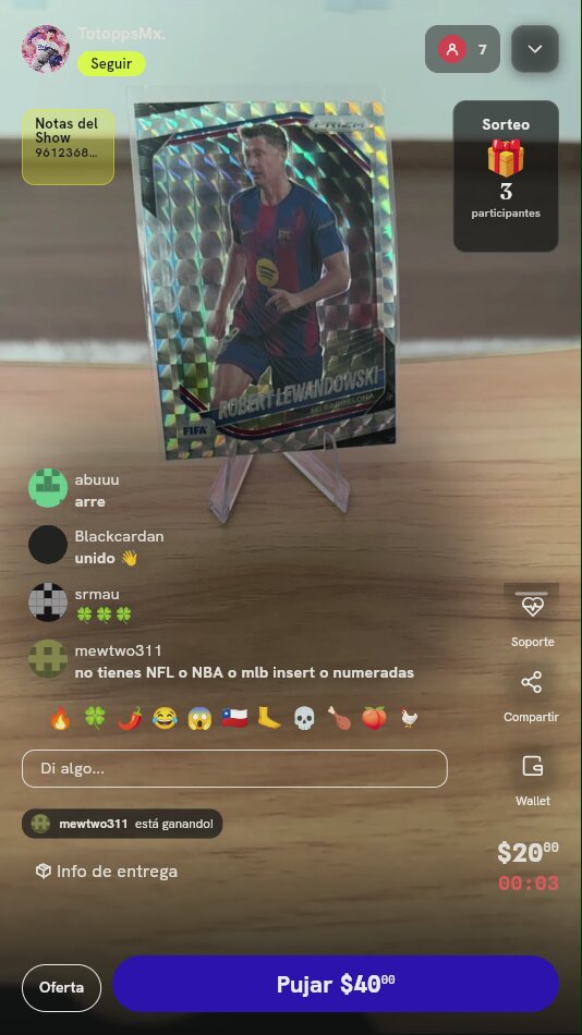 Carta Panini Prizm Robert Lewandowski