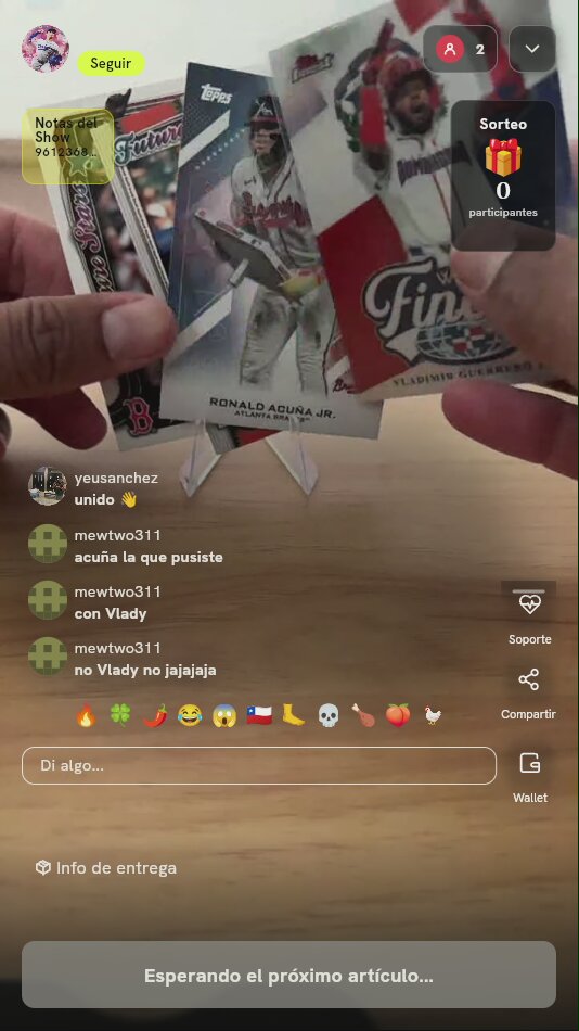 Lote de 4 Tarjetas de Béisbol