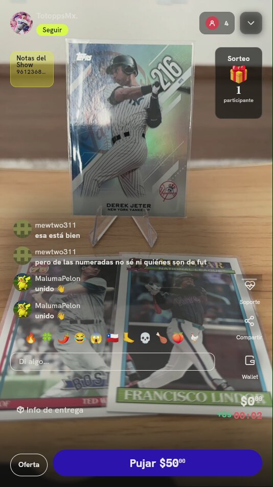 Lote de tarjetas Topps MLB
