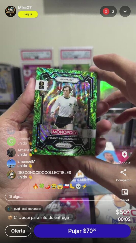 Beckenbauer Prizm Monopoly FIFA 2026