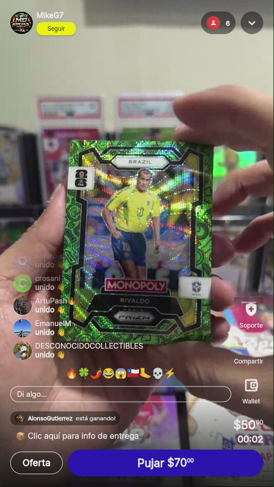 Rivaldo Monopoly Prizm World Cup