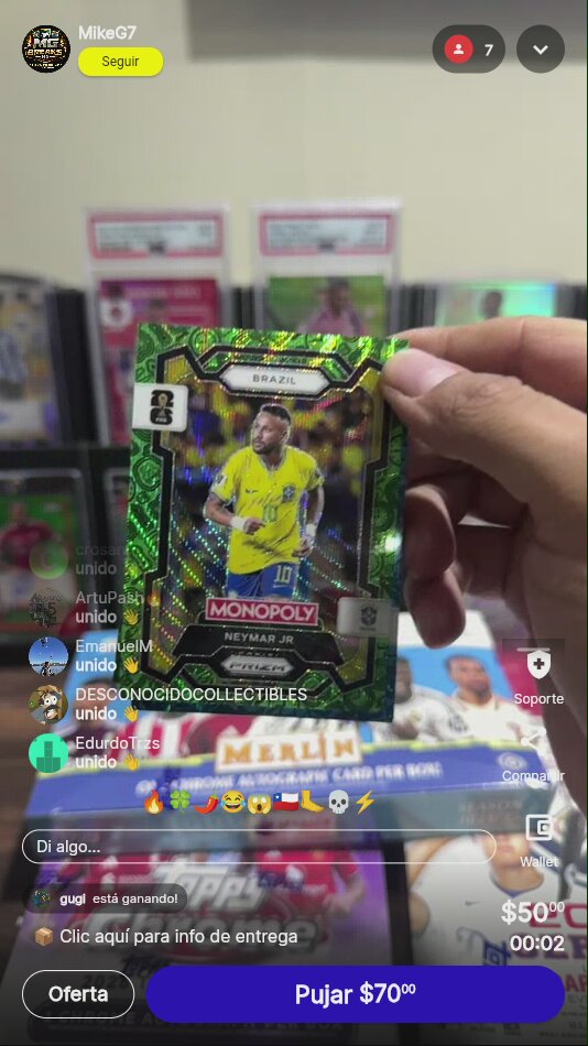 Neymar Jr. Panini Prizm Monopoly