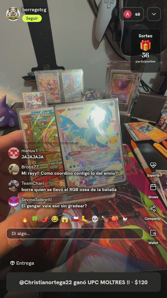 Lote Cartas Pokémon Articuno y Morpeko