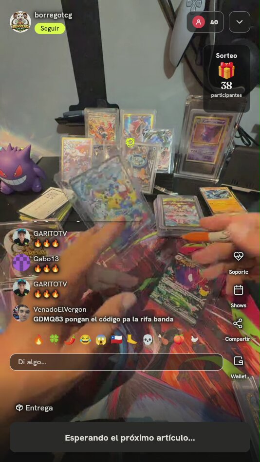 Cartas Pokémon Pikachu ex y Gengar ex