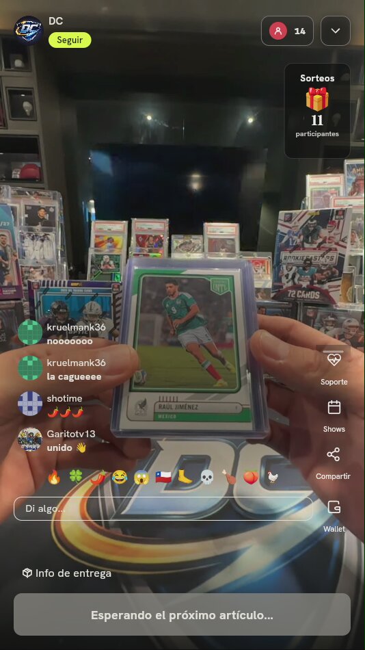 Carta Panini INTL Raúl Jiménez México