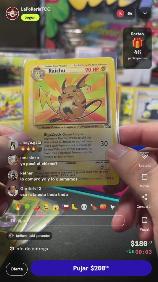 Carta Pokémon Raichu Fossil 29/62