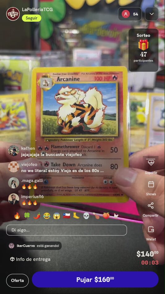 Carta Pokémon Arcanine Base Set