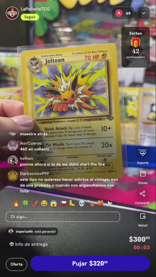 Carta Pokémon Jolteon Jungle 20/64