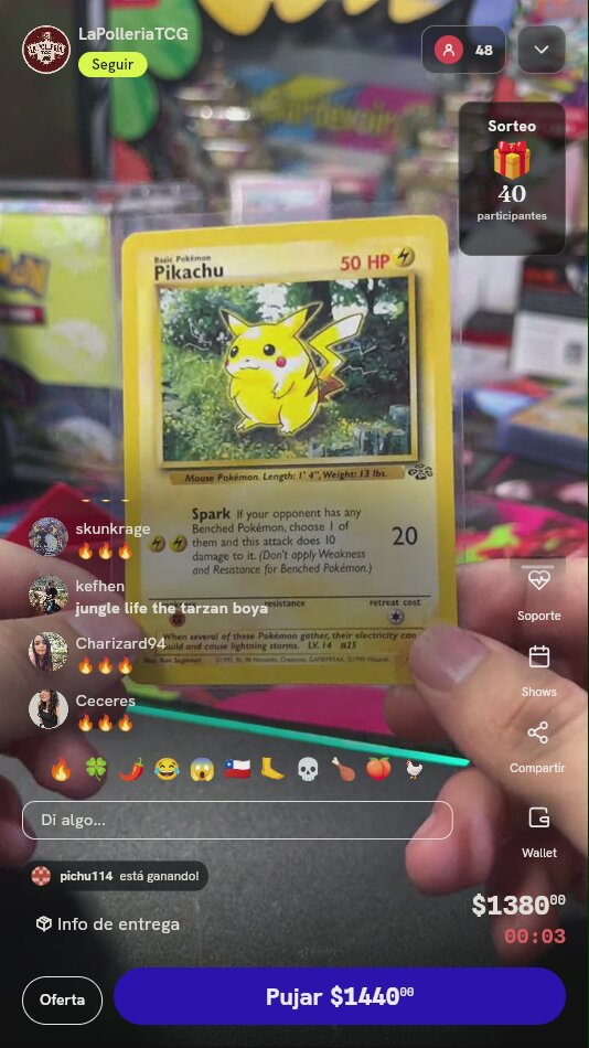 Carta Pokémon Pikachu Jungle 60/64
