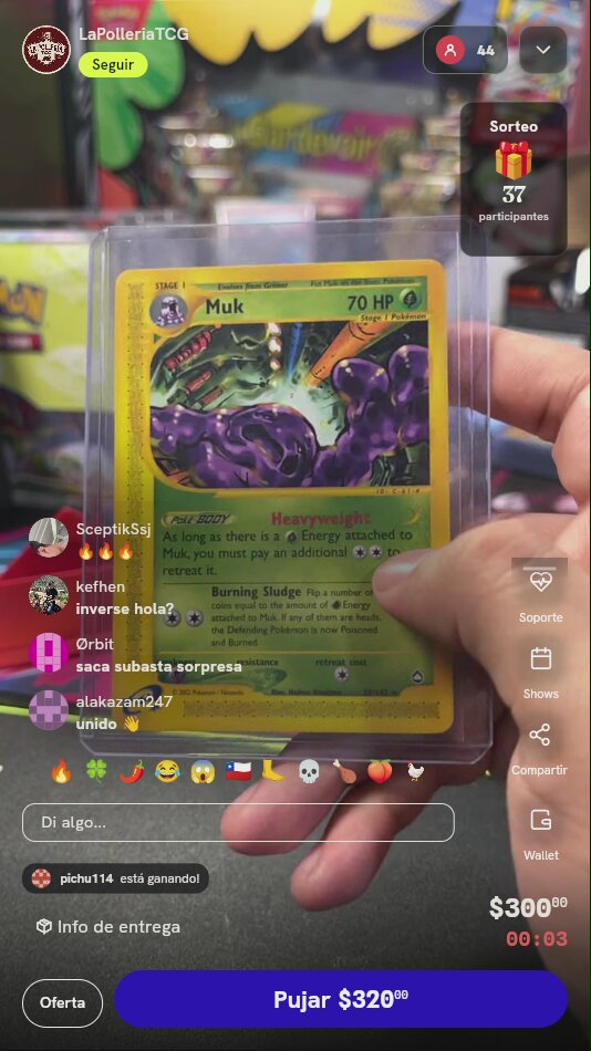 Carta Pokémon Muk Aquapolis
