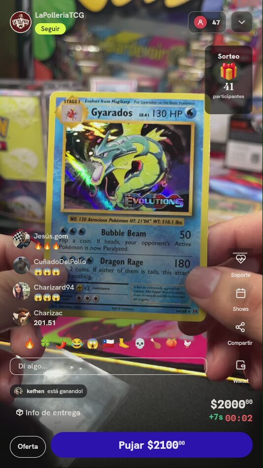 Carta Gyarados Prerelease XY Evolutions