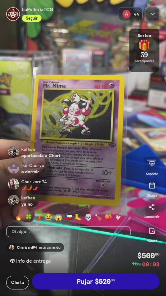 Carta Pokémon Mr. Mime Jungle Holo #6/64