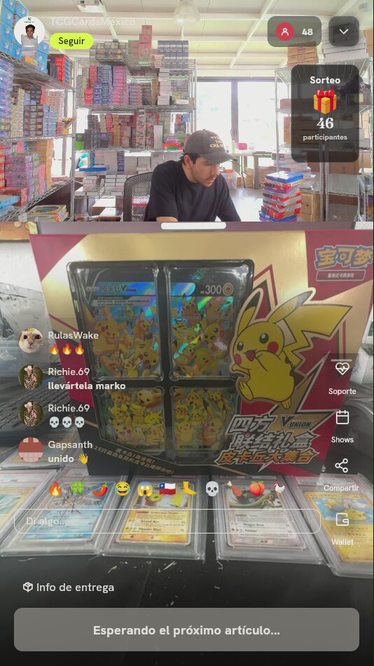 Caja Pikachu V-UNION Chino Simplificado