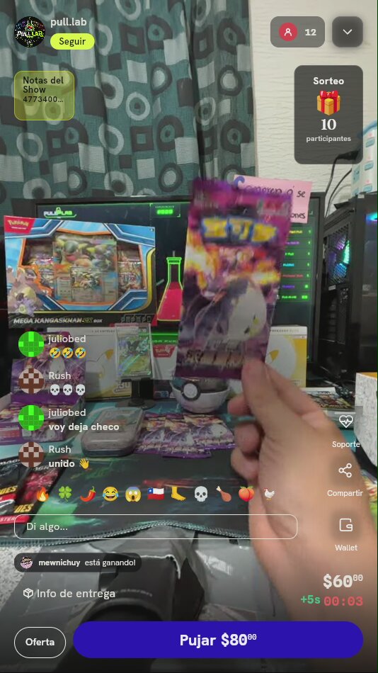 Sobre de cartas Pokémon en chino