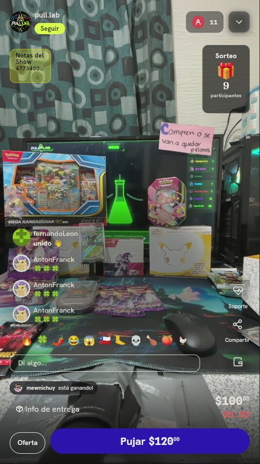 Lugar en ruleta Pokémon TCG