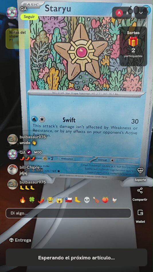 Carta Pokémon Staryu 120/165